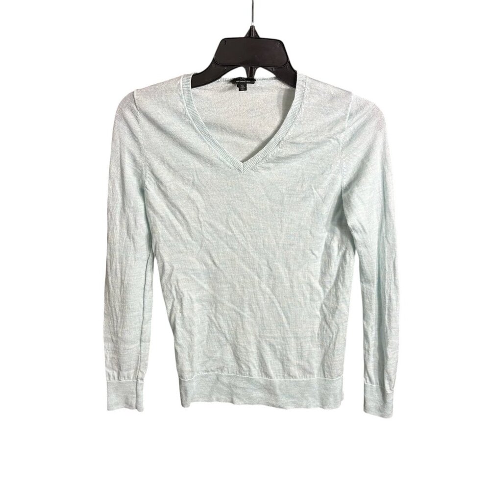 Talbot V-Neck Sweater Pure Merino Wool Size Petite Small